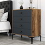 Hanah Home Lizbon 536 Cómoda Nogal y Antracita